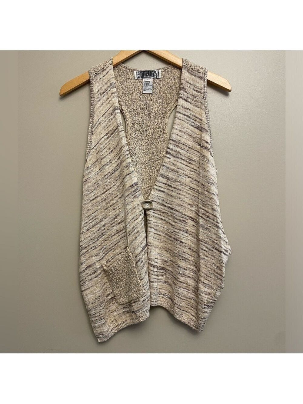Curio Sweater Vintage Knit Vest Size Medium